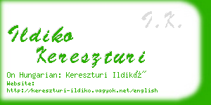 ildiko kereszturi business card